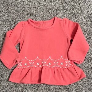 Gymboree Coral Peplum Kids Sweater